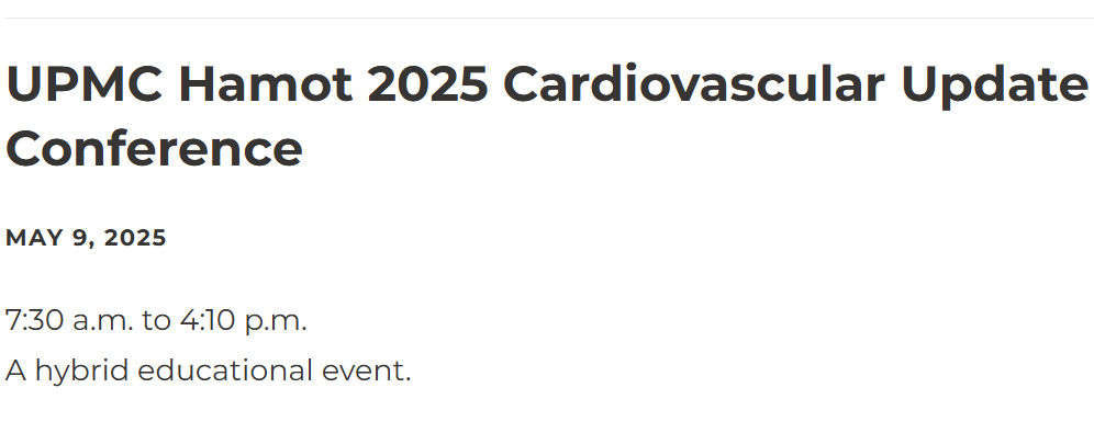 UPMC Hamot Cardiovascular Update 2025