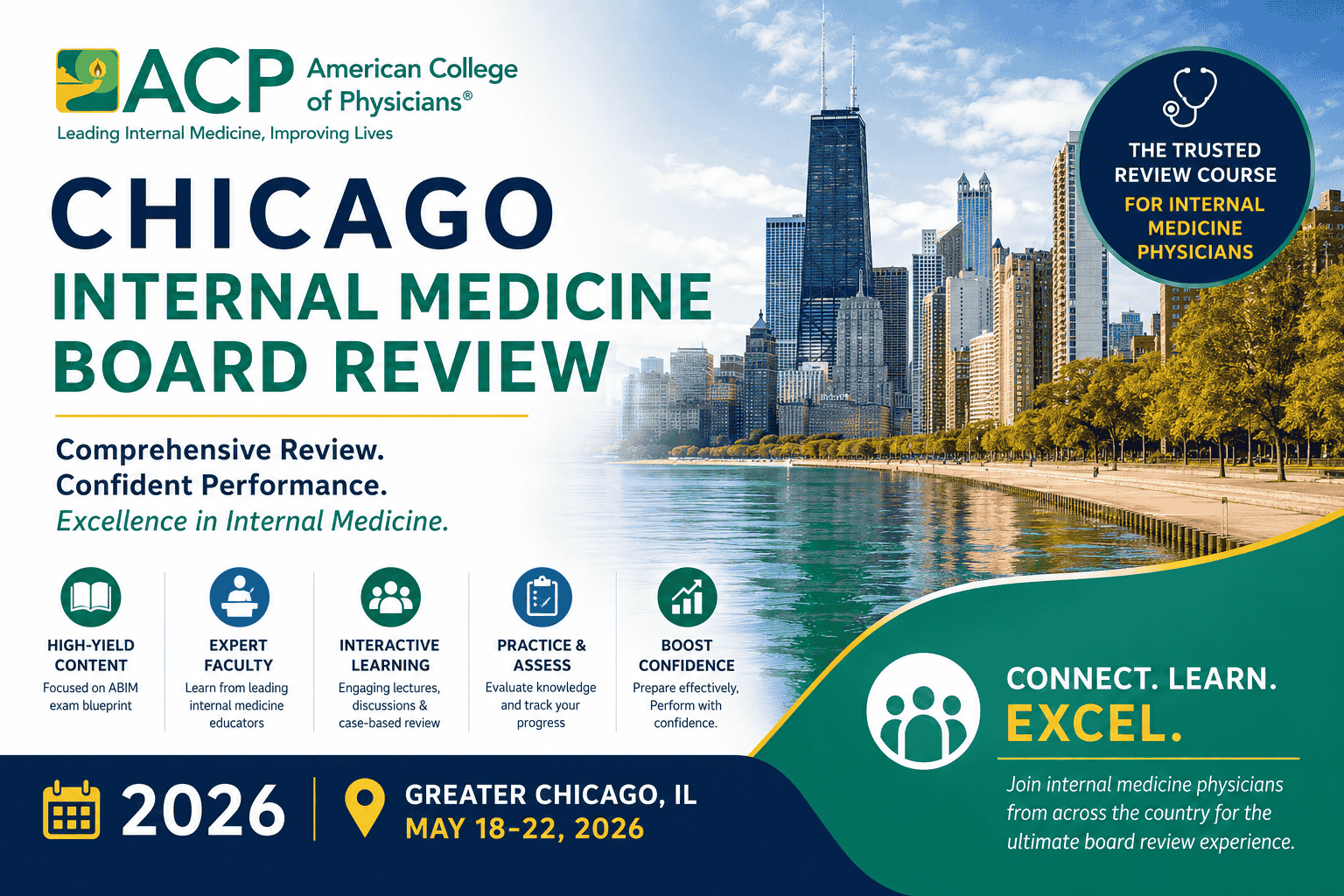 American College of Physicians Chicago Internal Medicine Board Review 2026